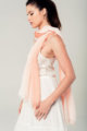Leichter koralle Damen Schal mit Farbverlauf - Modeschal von Q2 - Seitenansicht