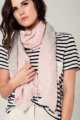 Leichter anthrazit rosa Damen Schal mit Farbverlauf - Modeschal von Q2 - Nahansicht