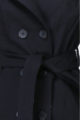 Marineblauer navy Damen Trenchcoat mit Bindegürtel - Mantel von LuluCastagnette - Detailansicht
