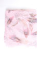 Rosa Damen Schal mit Feder-Muster - Modeschal von Lil Moon - Detailansicht