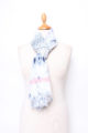 Blauer leichter Damen Schal im Batik-Look - Modeschal von Lil Moon - Ganzansicht
