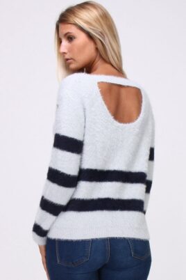 ONLY Synthetik Pullover mit überschnittenen Schultern Modell Lelly in Weiß Damen Bekleidung Pullover und Strickwaren Pullover 