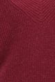 Bordeaux roter Damen Pullover mit weitem V-Ausschnitt von Kilky - Detailansicht