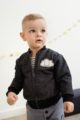 Graue Baby Jungen Sweatjacke mit Wolke, Reißverschluss & Rippbündchen - Babyjacke & Baumwolljacke von Pinokio - Kinderphoto
