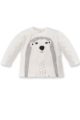 Weißes Baby Langarmshirt mit Eisbär Motiv für Jungen - Langarm Tier Shirt, Baumwollshirt, Babyshirt von Pinokio - Vorderansicht