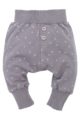 Graue Baby Pumphose Sweatpants mit Sterne & Knöpfe für Mädchen - Haremshose & Schlupfhose mit Komfortbund Babyhose von Pinokio - Vorderansicht