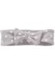 Graues Baby Stirnband Haarband mit weißen Punkten & Zierschleife für Mädchen - Weiß gepunktetes Stirnband von Pinokio - Vorderansicht