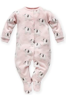 Strampler Baby Schlafanzug mit Reißverschluss Overall 50-104 Anzug Weiß Rosa mit Anker