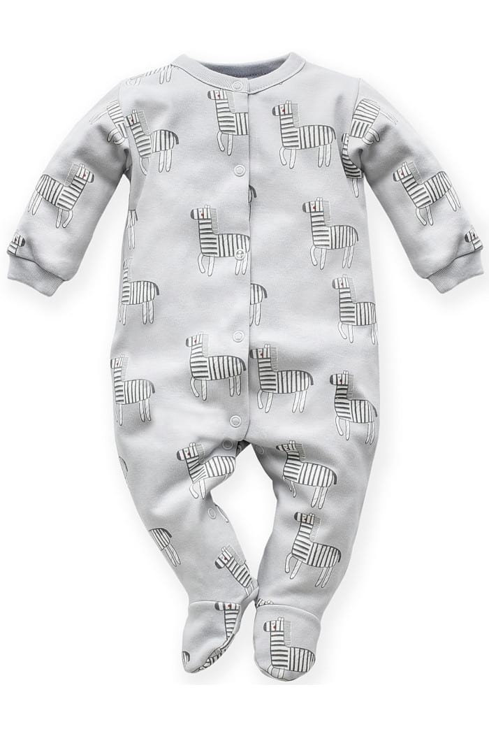 Süßer ZEBRA Baby Schlafoverall mit Füßen 🦓 Schlafstrampler