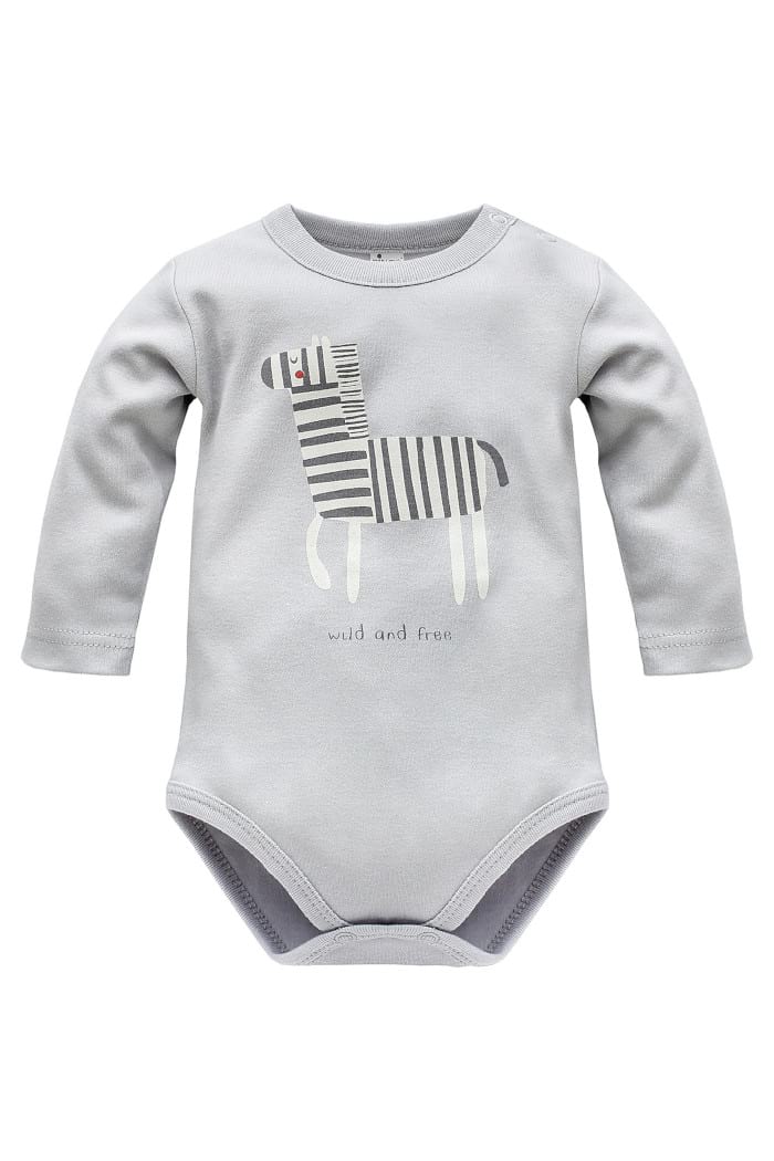 Baby Body langarm mit Zebra - Langarmbody SKYLT