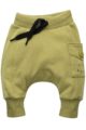 Kinder Baby grüne Pumphose Haremshose mit Tasche STAY GREEN Print für Jungen & Mädchen - Lindgrün Lime Babyhose Sweathose Pants Jogger von Pinokio - Vorderansicht