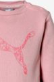 Baby Kinder Rundhals Pullover mit Druckknöpfe & Logo Puma in Rosa für Set Jogginganzug von Puma - Detailansicht Pullover