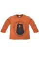 Braunes Baby Kinder Langarmshirt Sweatshirt Oberteil mit Bär Tiermotiv für Jungen Bear Club von Pinokio - Vorderansicht