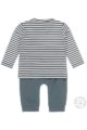 Baby Jogginganzug Sweatanzug zweiteilig mit gestreiftem Langarmshirt & Sweathose Leggings für Jungen - mehrfarbig von Dirkje - Rückansicht