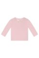 Baby Kindershirt Longsleeve aus weicher Baumwolle mit Rundhalsausschnitt - Dirkje Basic Oberteil in rosa - Vorderansicht