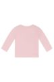 Baby Basic Rundhals Oberteil in langarm mit Knopfleiste aus Baumwollmix in rosa - Dirkje Basic Babyshirt Kindershirt - Rückansicht