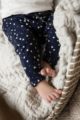 Baby Kinderhose Leggings mit Komfortbund gemustert aus Bio-Baumwolle - Mädchen Leggings von Dirkje gemustert - dunkelblau - Detailansicht
