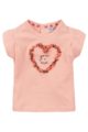 Babyshirt Oberteil kurzarm mit Rundhalsausschnitt und Puffärmel für Mädchen - Sommershirt in rosa mit Print von Dirkje - Vorderansicht