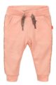 Babyhose Jogginghose für Mädchen in rosa mit Glitzer-Paspel + Feinstruktur - Baby Sweathose aus weicher Baumwolle von Dirkje - rosa - Vorderansicht