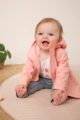 Kinderjacke Baby Kapuzenjacke mit Taschen in rosa für Mädchen - Babyjäckchen aus Baumwolle mit Herz-Print von Dirkje - Babyphoto