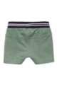 Baby Shorts mit Taschen + gestreiftem Bund für Jungen - Grüne Kinder Sommerhose aus Baumwolle von Dirkje - Rückansicht