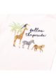 Kinder Baby Kurzarmshirt Sommershirt mit Tiermotiv-Stickerei + Druckknöpfen - T-Shirt kurzarm für Jungen in weiß - Detailansicht