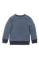Baby Sweater mit Rundhalsausschnitt für Jungen - Kinder Sweatshirt gesteppt blau mit Patch + Komfortbund - Pulli aus Baumwolle von Dirkje - Rückansicht