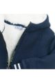 Baby Sweatjacke mit Kapuze + Fellimitat - Sweatjacke aus Baumwolle mit Taschen von Dirkje - navy - Detailansicht
