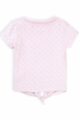 Rosa Baby Kindershirt kurzarm mit Herzen, Schleife & Rundhals für Mädchen - Baumwolle Print gemustertes Sommershirt von Minoti - Rückenansicht
