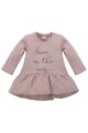 Rosa Baby Kinder Tunika Langarmshirt in Kleidchenoptik mit Print LOVE IN THE AIR für Mädchen mit Rundhalsaussschnitt - Kinderoberteil langarm Kleidchen von Pinokio - Vorderansicht