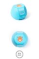 Blaue Kinder Baby Apfeldose mit Eichhörnchen Animal Tier Motiv für Jungen & Mädchen - Clipverschluss, BPA frei & spülmaschinengeeignet als Geschenbox 3er Set von AMUSE - Vorderansicht Apfelbox Obstbox