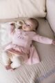 Kinder Babyset 2 Teile mit Tier Rundhalskleid Velours Kaninchen Motiv in rosa für Mädchen - Hochwertige Leggings Schlupfhose beige von Dirkje - Babyfoto Kinderfoto