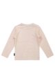 Baby Basic Langarmshirt hellrosa mit Rüschen für Mädchen – Kinder Oberteil Rundhalsausschnitt von DIRKJE – Rückansicht