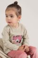 Baby Sweatpullover in Beige Langarmshirt mit rosa Tiermotiv Tiger Longsleeve mit Bündchen für Mädchen & Babyhose altrosa von DIRKJE - Babyfoto Kinderfoto