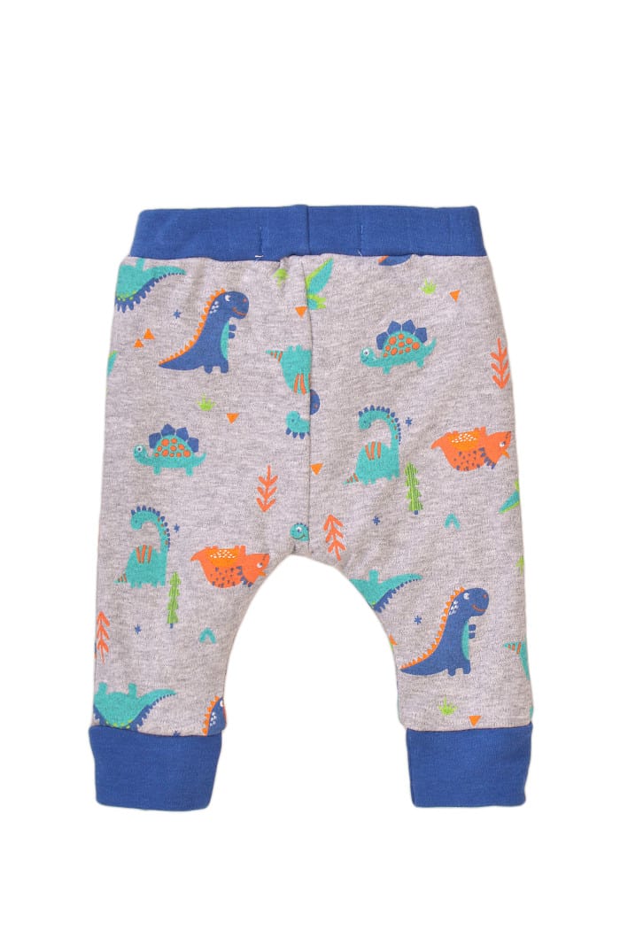 Süßer Baby Schlafanzug mit Dinos | 🦕 Blau-Grau-Weiß Jungen » SKYLT