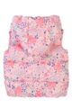 Kinder Baby Mädchen Rosa Steppweste mit Blümchen-Muster, Reißverschluss, Rüschen + Kapuze - Warme Baby-Weste - Rückansicht