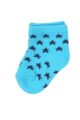 Baby Kinder Jungen Mädchen Socken in Hellblau mit dunkelblauem Sterne Muster - Unisex Baby Söckchen mit schmalen Rippbündchen von MINOTI - Vorderansicht