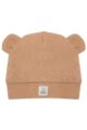 Kinder Baby Mütze in Beige mit Ohren + Komfortbund aus 100% Baumwolle - Tiger Babymütze für Jungen Kopfbedeckung von PINOKIO - Vorderansicht
