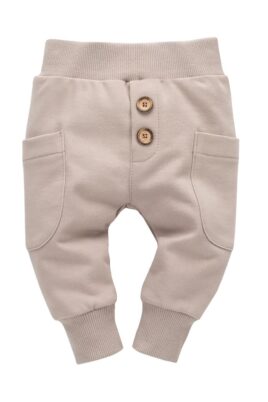 PINOKIO Baby Kinder Baumwollhose mit Seitentaschen für Mädchen + Jungen – Bequeme Babyhose mit Komfortbund – Vorderansicht