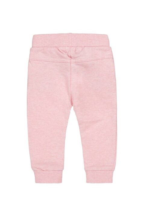 Hellrosa Mädchen Baby Kinder Jogginghose Schlupfhose mit Taschen, Komfortbund & Bündchen Basic von DIRKJE - Rückansicht