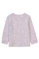 Hellgraues Baby Oberteil Sweatshirt Pullover langarm mit Elefant Tiermotiv & Sterne gemustert für Jungen aus 100% Baumwolle von Minoti - Rückansicht