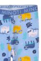 Blauer Kinder Schlafanzug mit Schlafhose & Oberteil mit langen Ärmeln Faultiere gemustert - Baby Nachtwäsche Sloth pajamas nightwear von Minoti - Detailansicht Schlupfhose