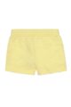 Kinder Baby Kurze Hose mit goldenen & weißen Streifen & Kordel für Mädchen in Gelb von Koko Noko - Basic Sweat Sommershorts Rückansicht