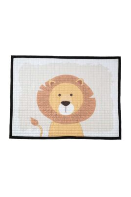 Love by Lily Lion Löwe Baby Kinder große Spielmatte Spieldecke gesteppt in XL 150×200 cm mit rutschfestem Boden – Krabbelmatte Vorderansicht
