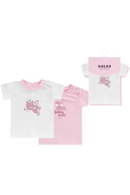 Boley Baby & Kinder 2er Set T-Shirt mit verliebter Füchsin + Bärchen weiß & Füchsin mit Feeling Loved Print in Rosa für Mädchen – Vorderansicht Kurzarmshirts