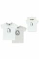 Baby & Kinder 2er Set T-Shirt mit Löwe grau meliert & Zebra weiß für Jungen & Mädchen von Boley - Vorderansicht Kurzarmshirts