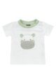 Jungen & Mädchen 2er Pack für Babys & Kinder mit Rundhals T-Shirt Nilpferd in Weiß für Sommer aus Baumwolle Oeko Tex von Boley - Vorderansicht Kurzarmshirt Nilpferd