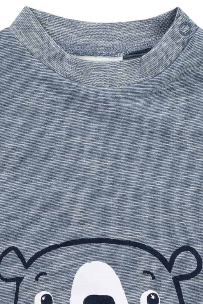 Meliertes Baby & Kinder T-Shirt mit Bär ☀︎ LITTLE COOL DUDE