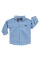 Kinder & Baby Hemd mit abnehmbarer Fliege, klassischem Hemdkragen, Auto Tasche & Muster aus Baumwolle hellblau von Jacky - Vorderansicht festliches Jungenhemd