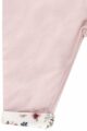 Festliche klassische rosa Baby Kinder Baumwollhose Webhose mit Taschen aus Öko-Tex® Standard 100 Baumwolle für Mädchen von Jacky - Detailansicht Beinumschlag geblumt